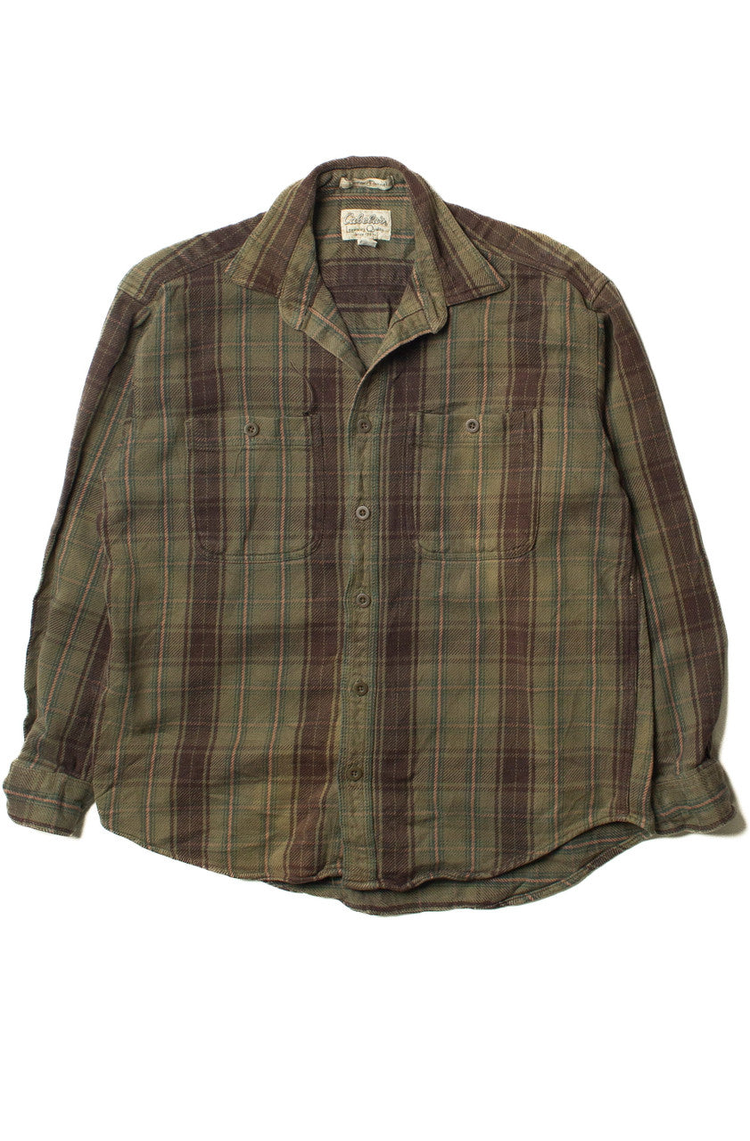 Olive Green Cabela's Logger Flannel Shirt