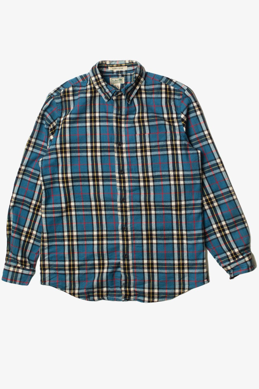 Bright Blue L.L. Bean Flannel Shirt