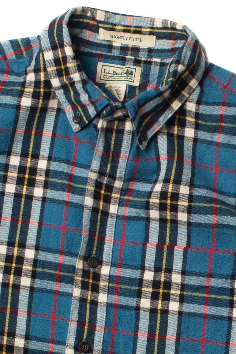 Bright Blue L.L. Bean Flannel Shirt