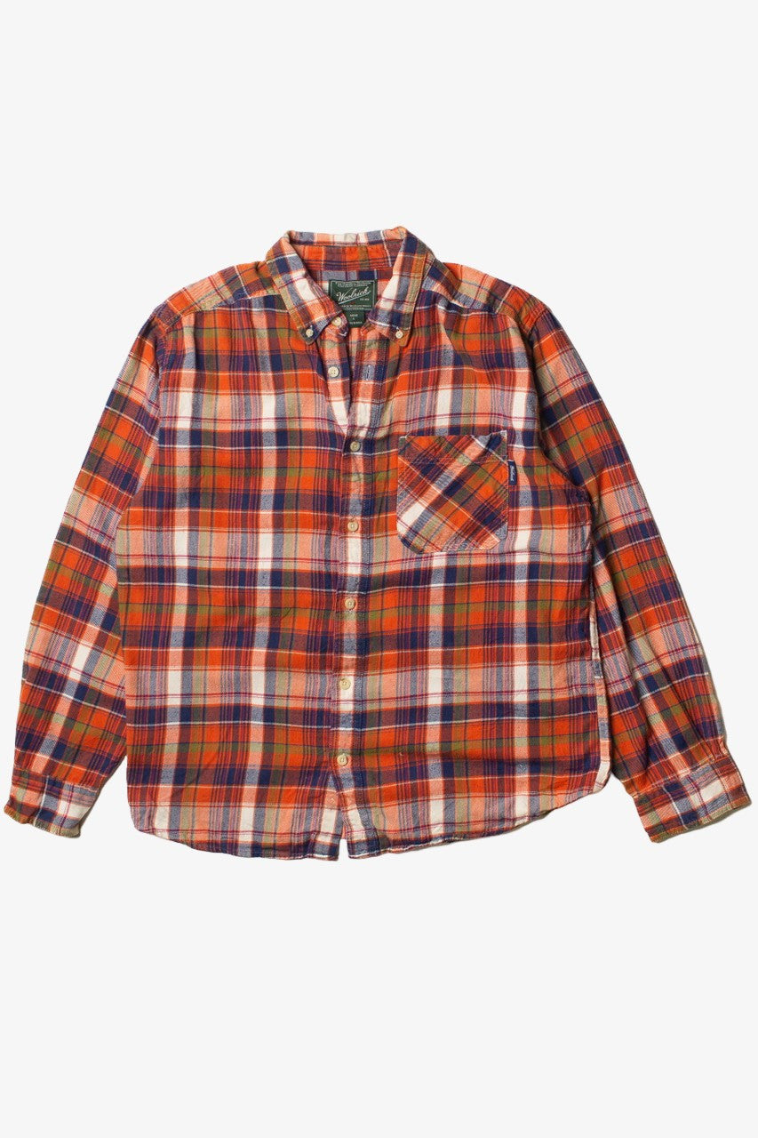 Orange Woolrich Flannel Shirt