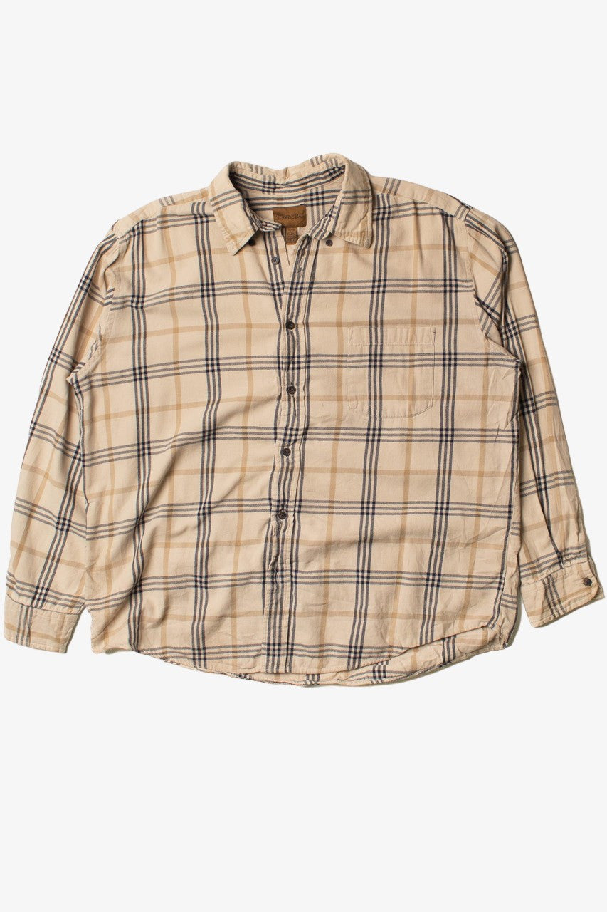 Beige St. John's Bay Flannel Shirt