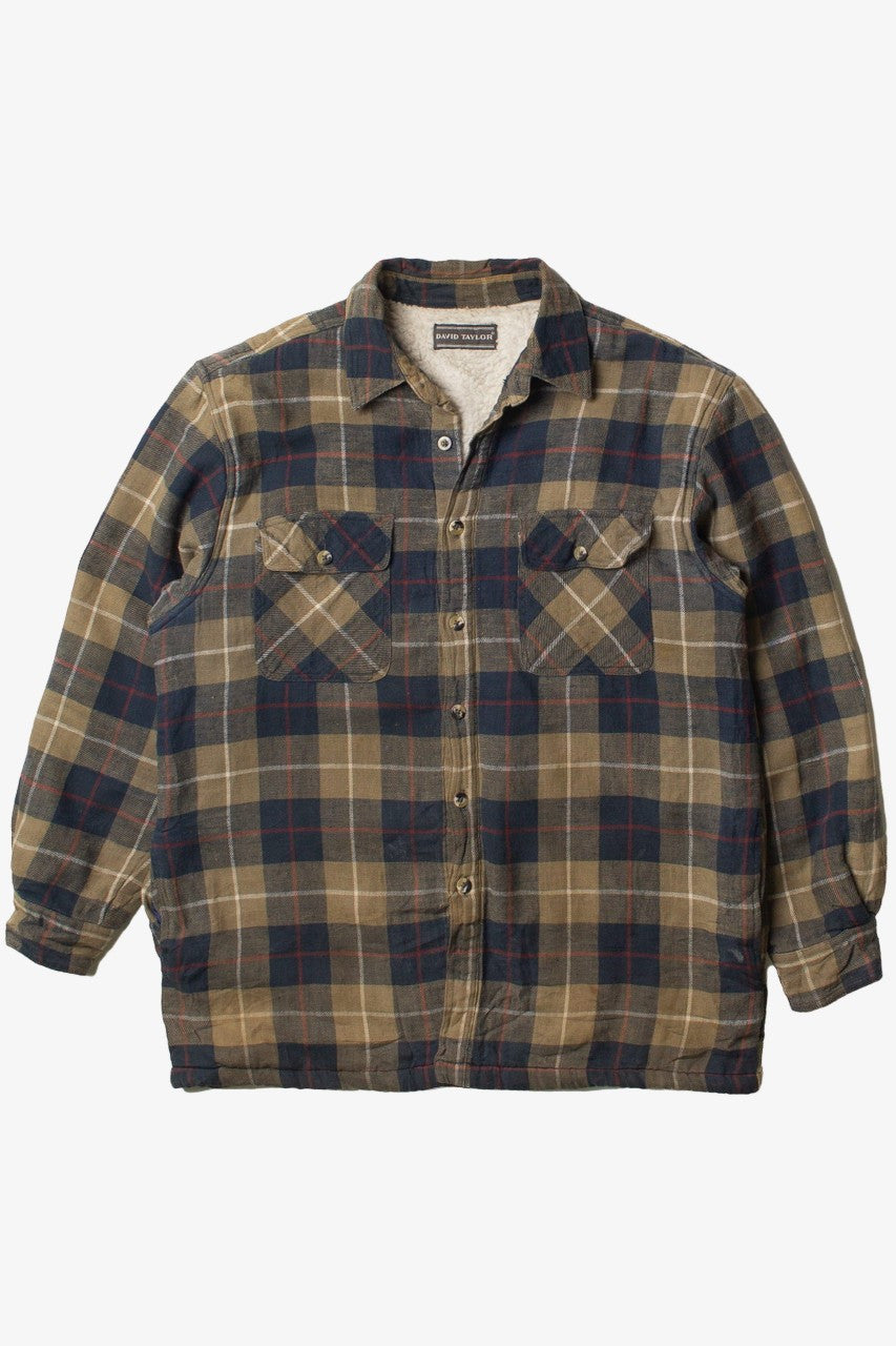 David Taylor Sherpa Lined Flannel Shirt