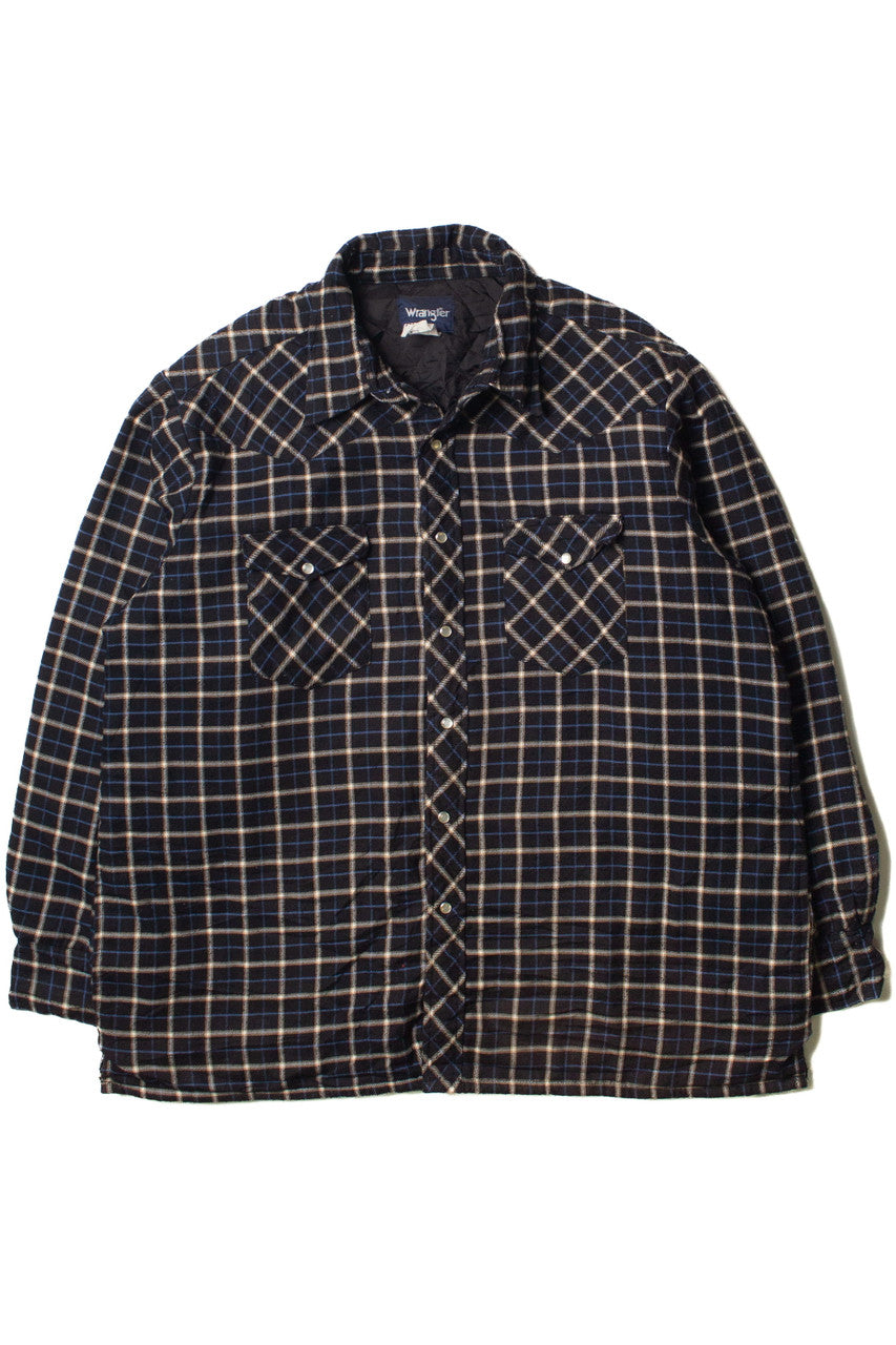 Vintage Snap Front Insulated Wrangler Flannel Shirt