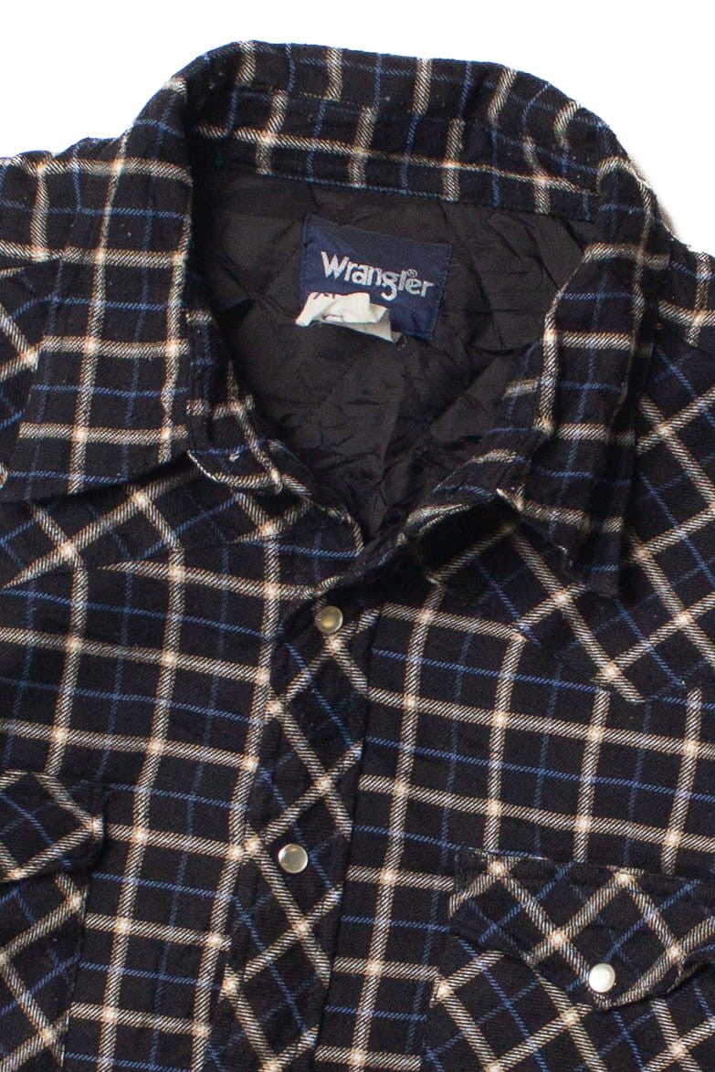 Vintage Snap Front Insulated Wrangler Flannel Shirt