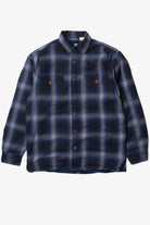 Dark Blue Fleece Lined Flannel Shirt