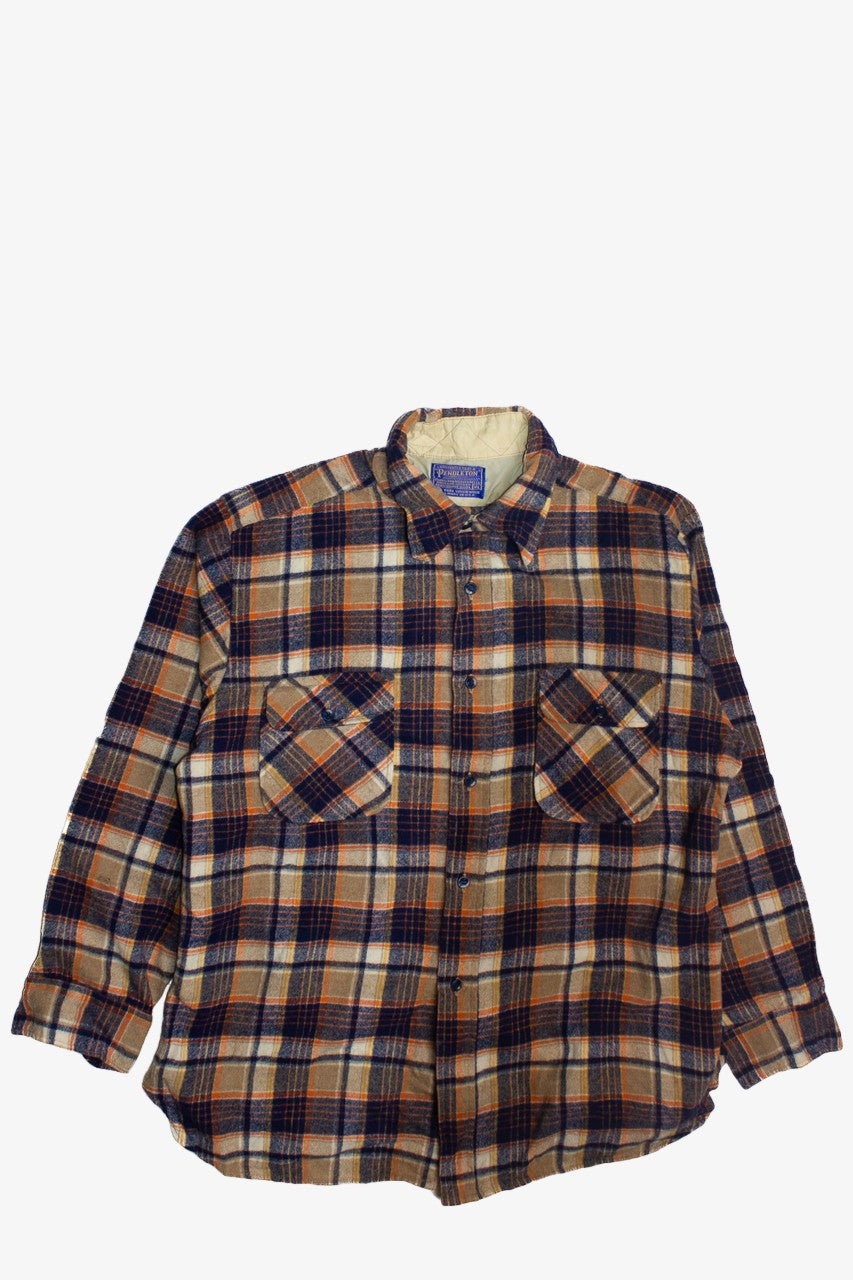 Vintage 90s Pendleton Lodge Flannel Button-Up Shirt 