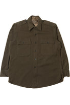 Vintage WW2 Officers Army Regulation Wool Flannel Shirt (1940s)