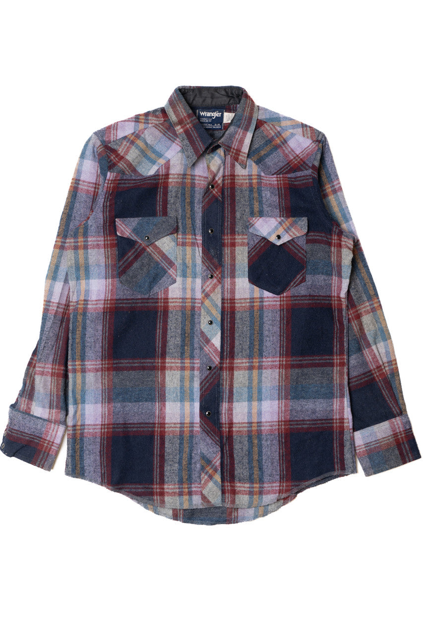 Vintage Wrangler Pearl Snap Button Up Wool Flannel Shirt