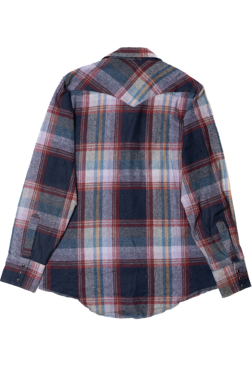 Vintage Wrangler Pearl Snap Button Up Wool Flannel Shirt
