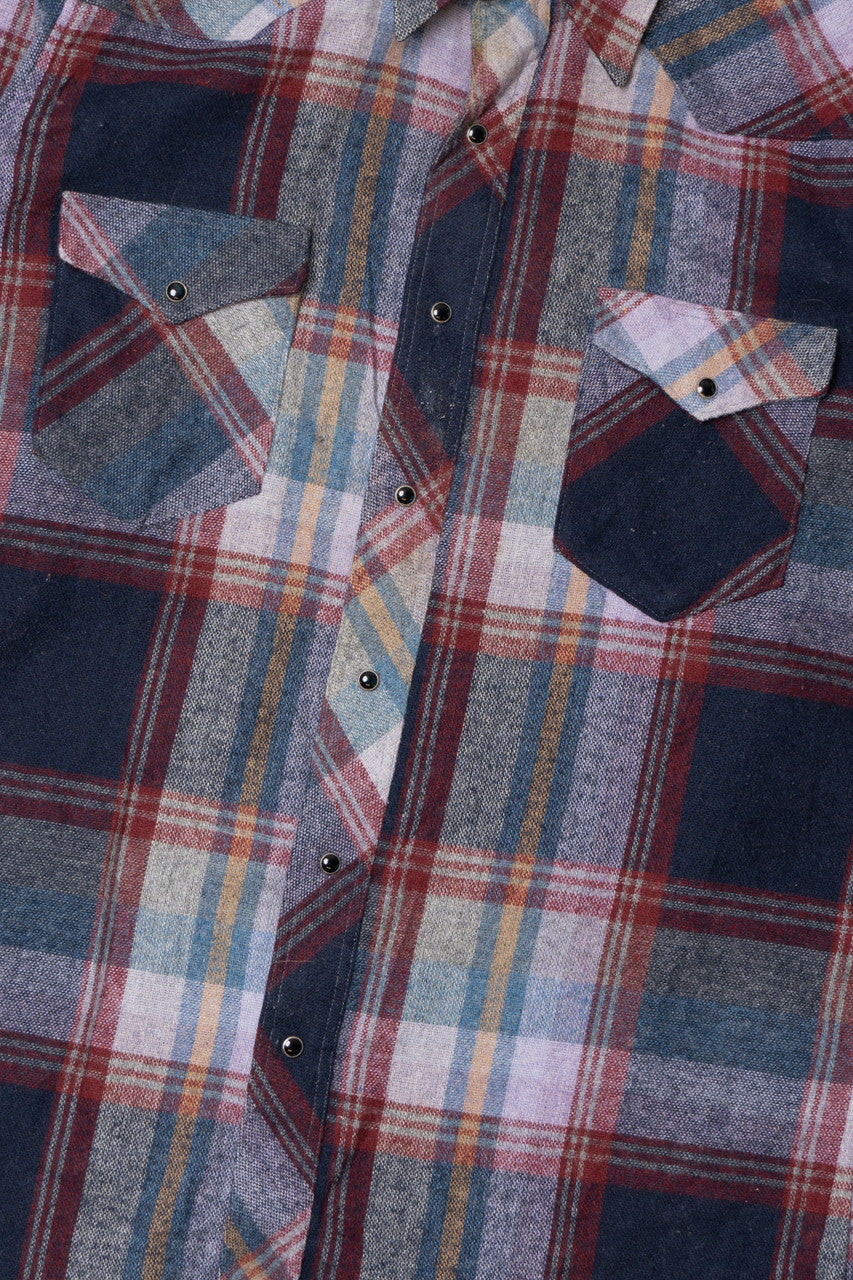 Vintage Wrangler Pearl Snap Button Up Wool Flannel Shirt