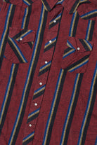 Vintage Wrangler Striped Pearl Snap Button Up Flannel Shirt