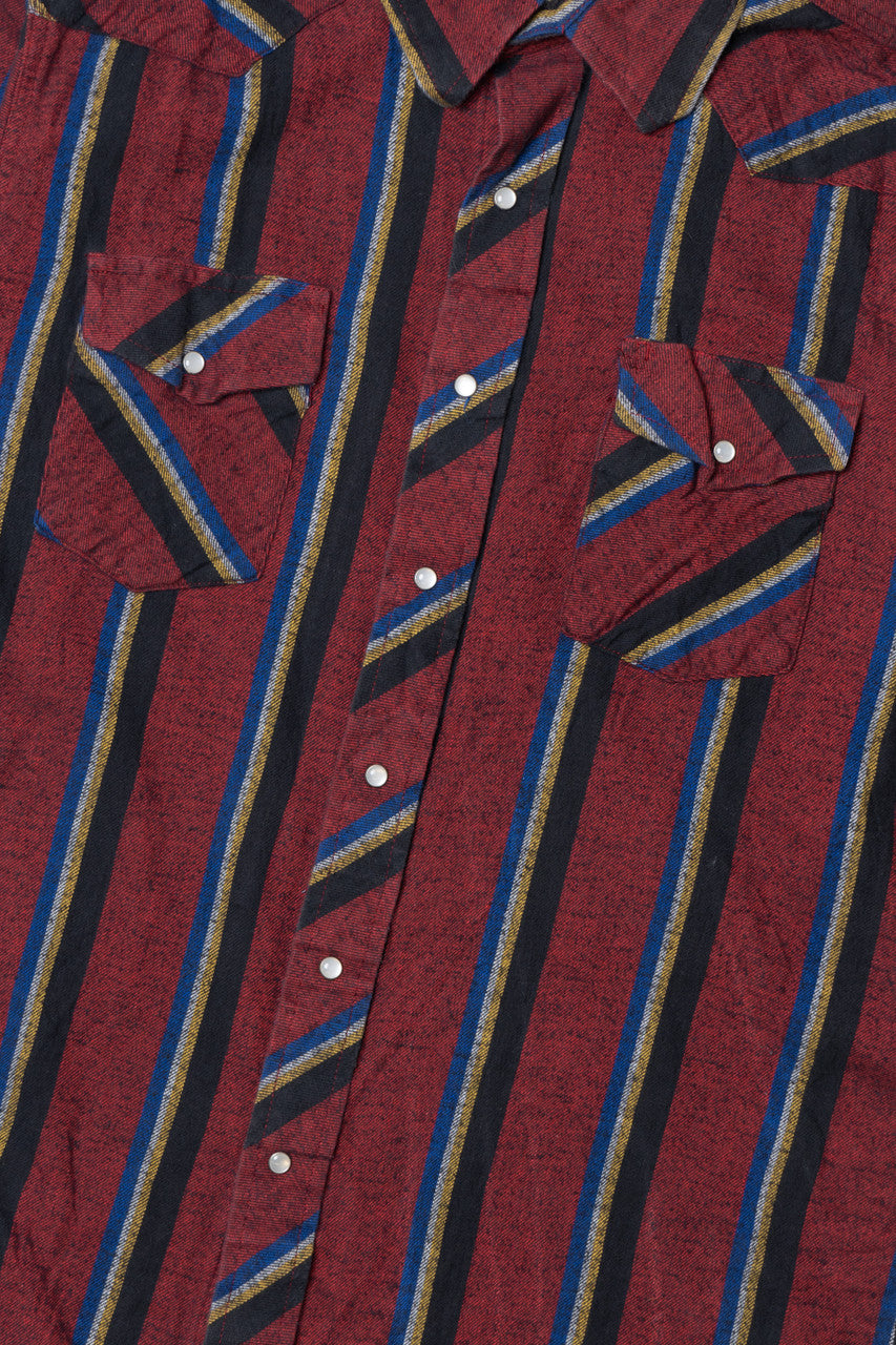 Vintage Wrangler Striped Pearl Snap Button Up Flannel Shirt
