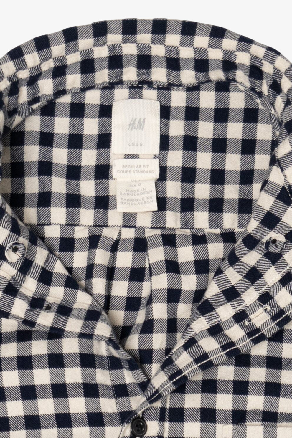 Black And White Checkered H&M Flannel Shirt (2010s)