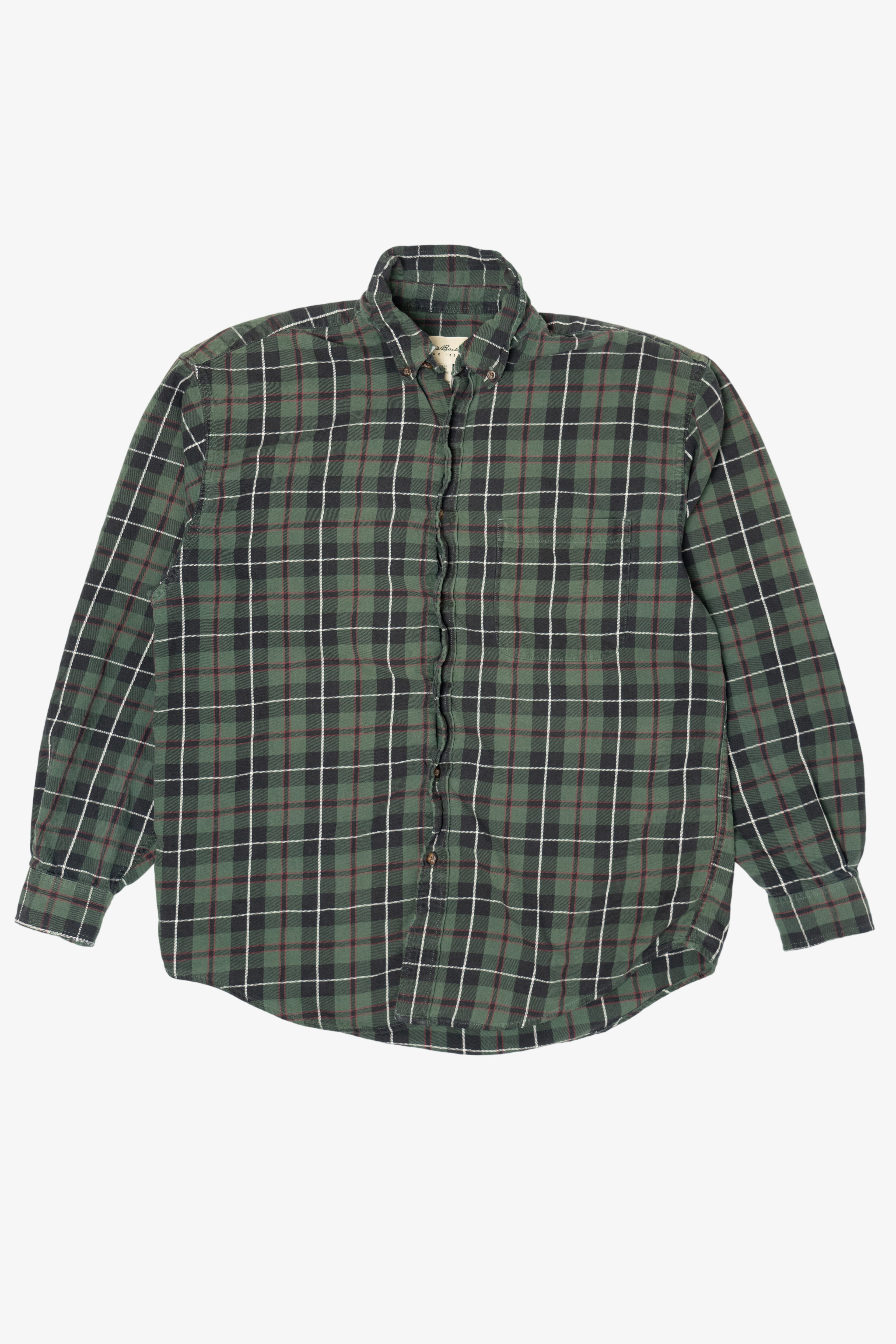 Green Eddie Bauer Flannel Shirt (2010s)