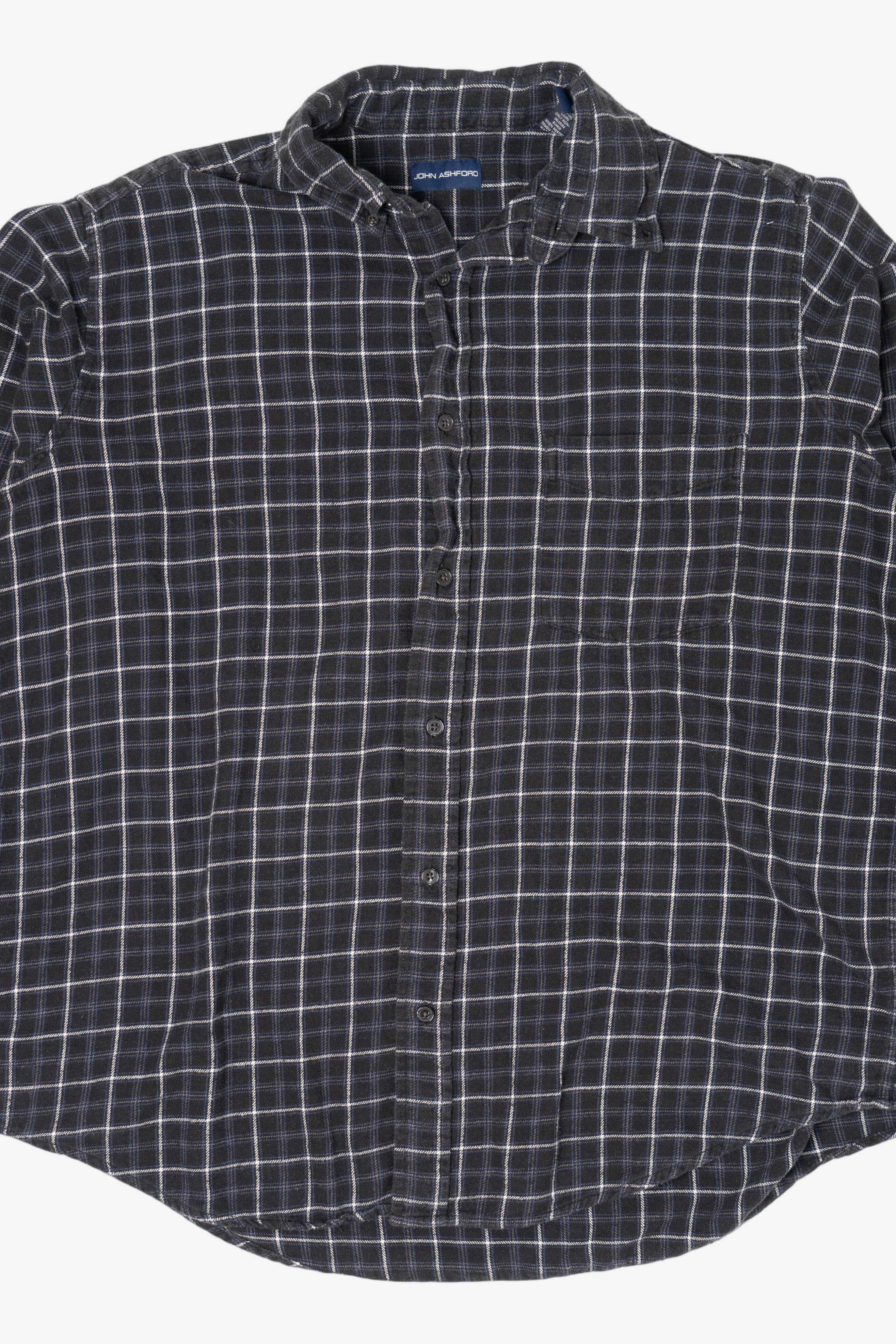 Dark Gray John Ashford Flannel Shirt (2010s)