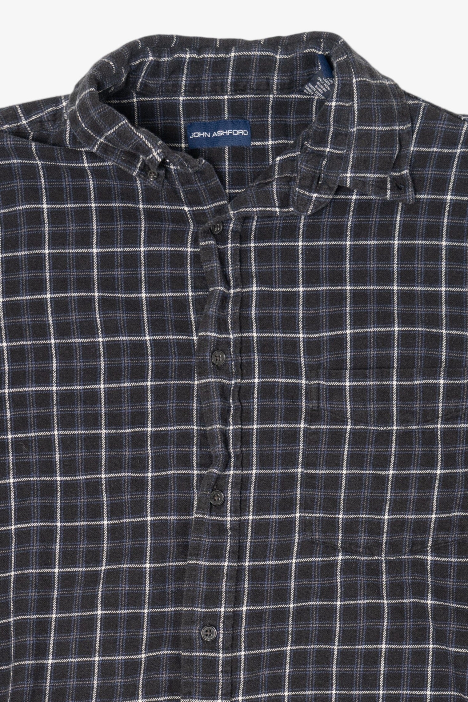 Dark Gray John Ashford Flannel Shirt (2010s)