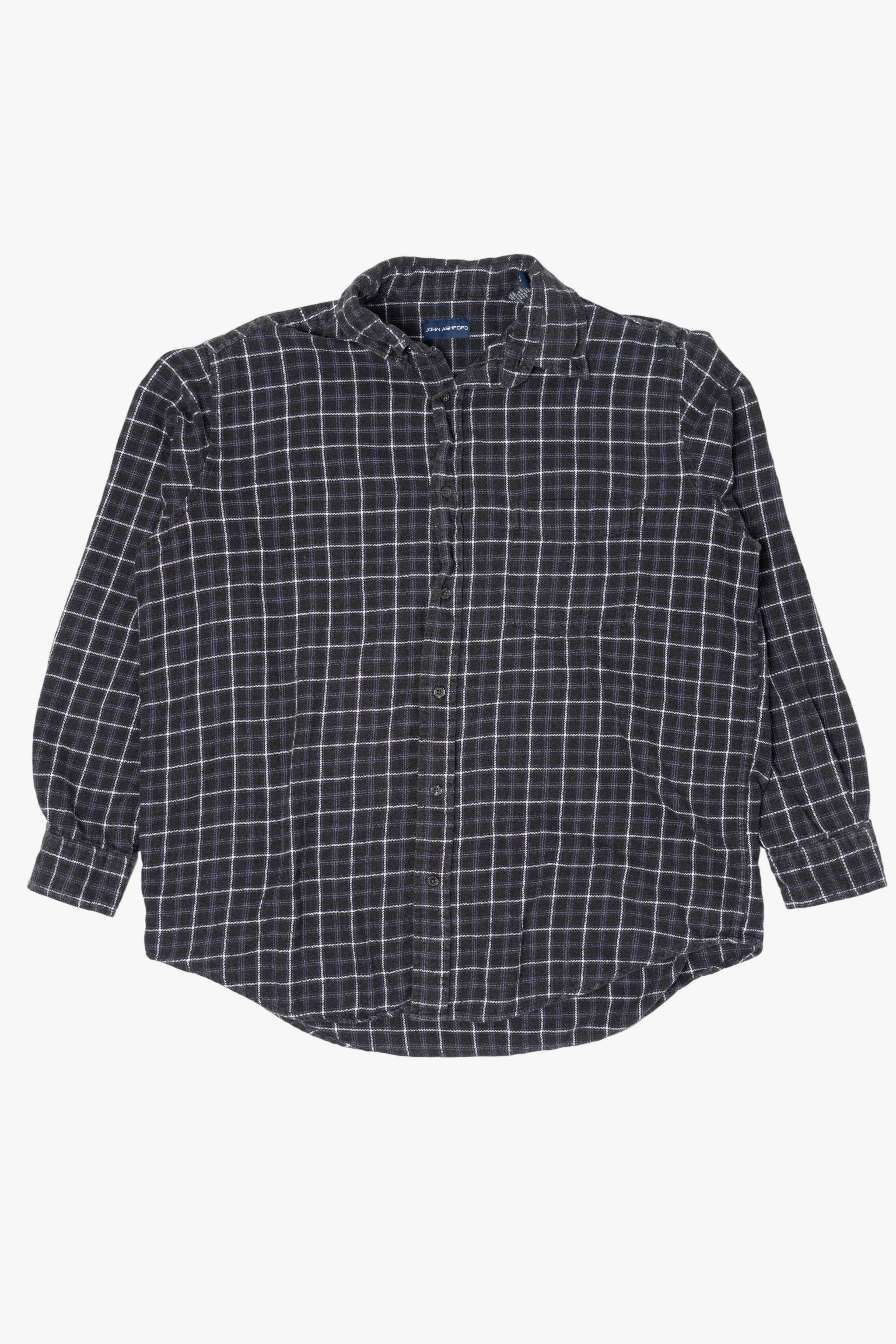 Dark Gray John Ashford Flannel Shirt (2010s)