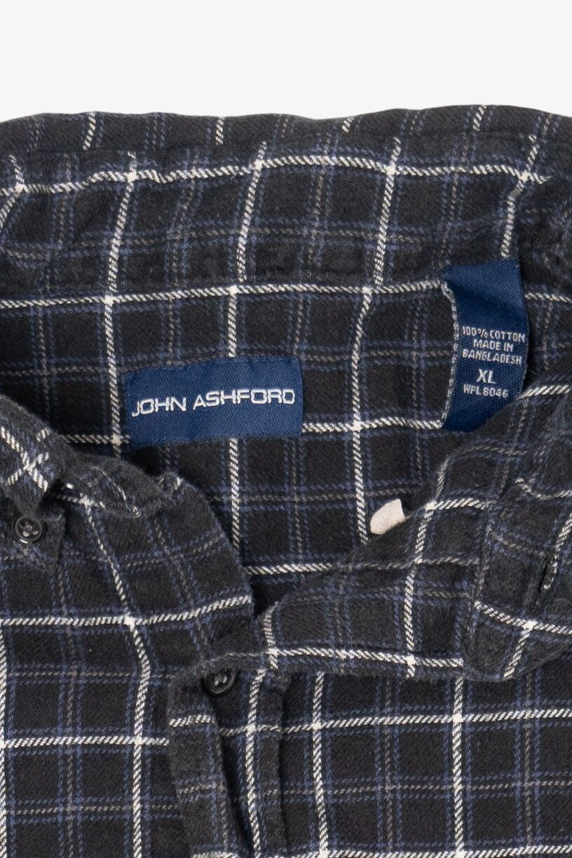 Dark Gray John Ashford Flannel Shirt (2010s)