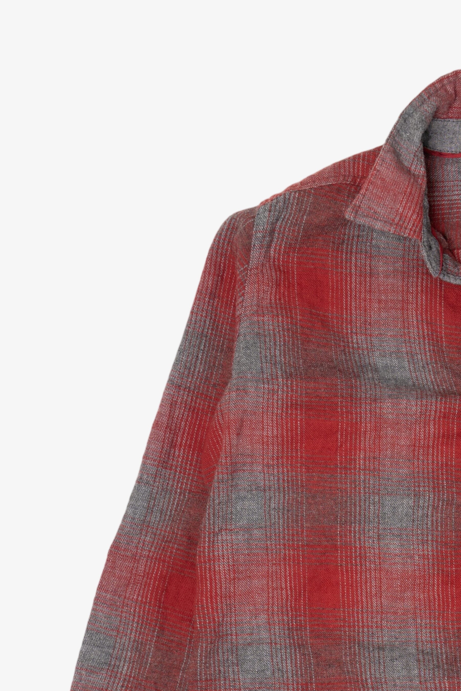 Red And Gray Ocean Current Flannel Shirt (2020s)