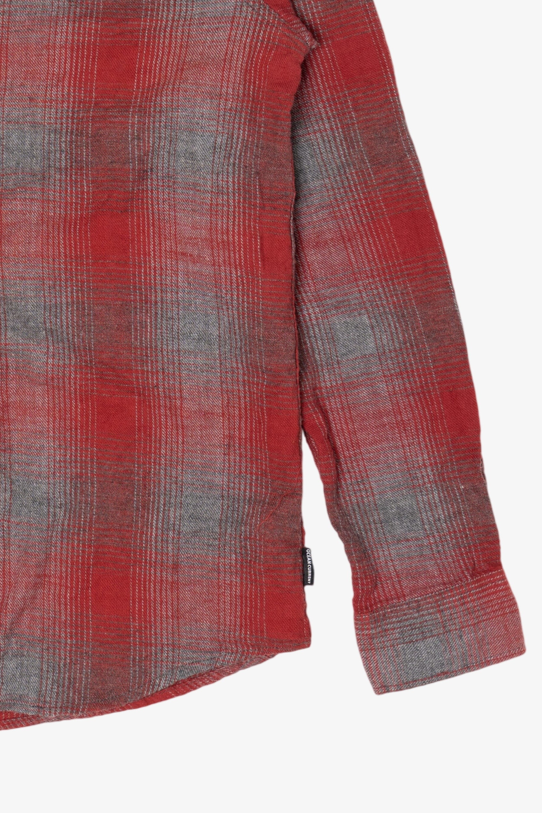 Red And Gray Ocean Current Flannel Shirt (2020s)