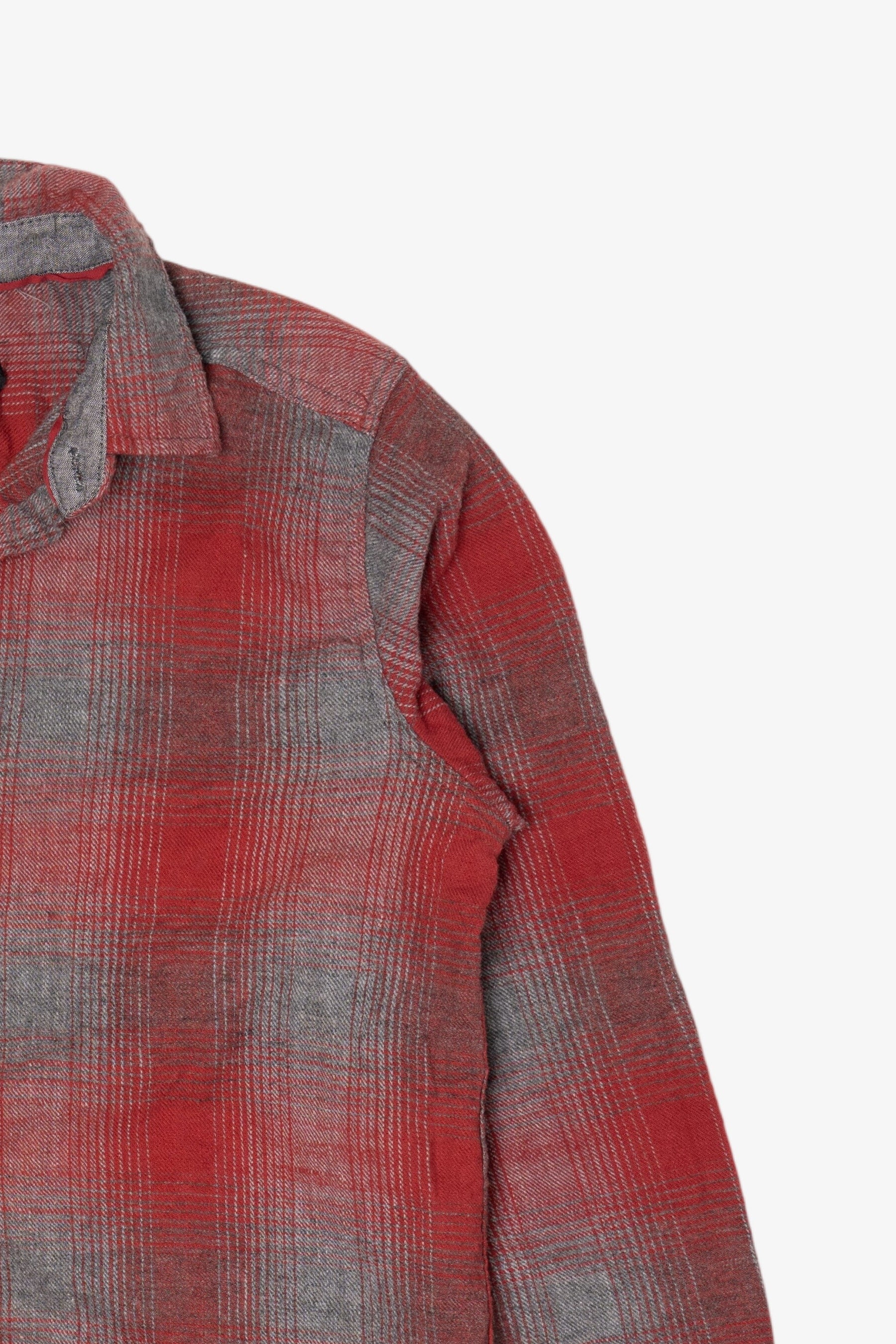 Red And Gray Ocean Current Flannel Shirt (2020s)