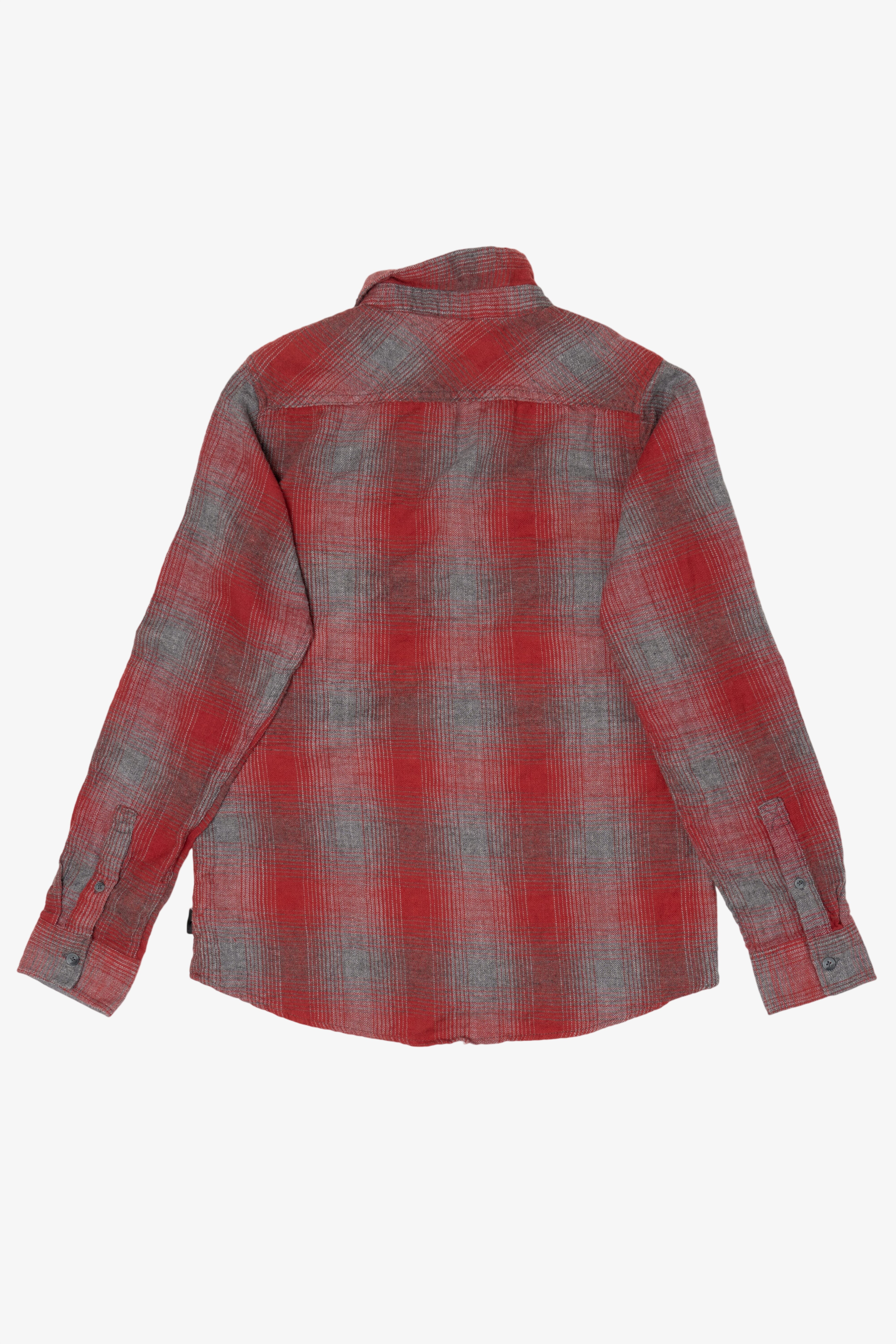 Red And Gray Ocean Current Flannel Shirt (2020s)