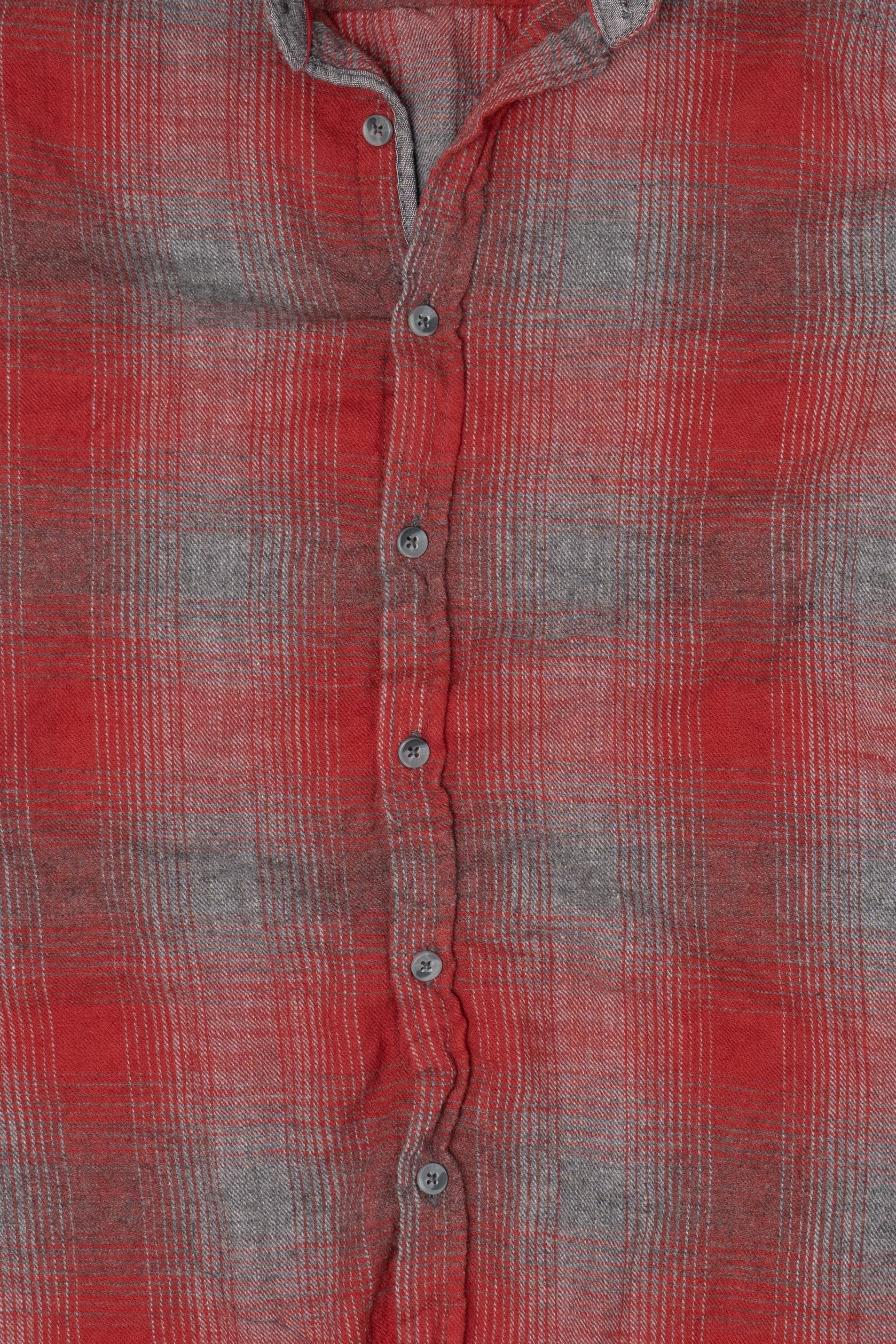 Red And Gray Ocean Current Flannel Shirt (2020s)