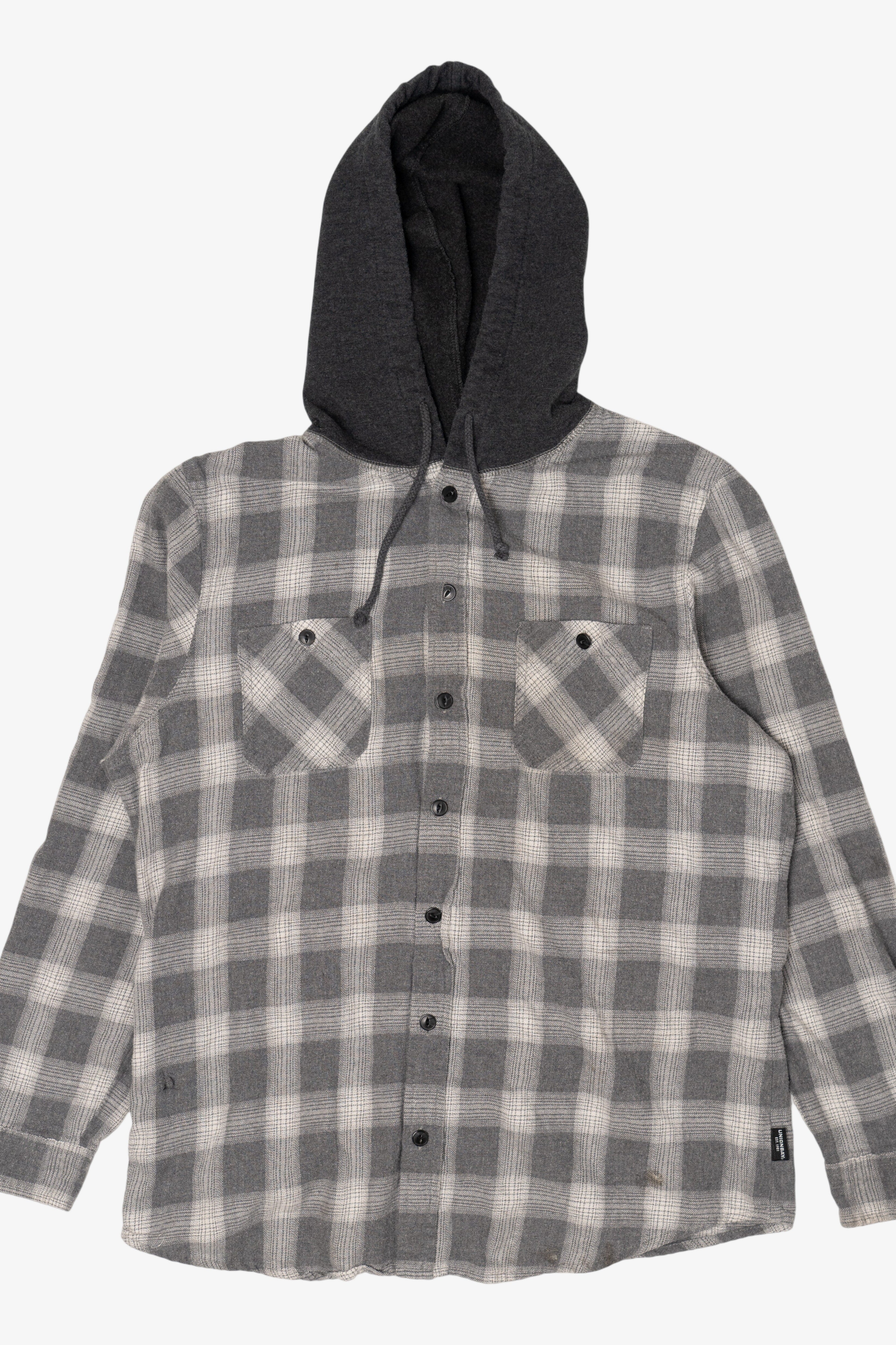 Gray Union Bay Hooded Flannel Shirt (2010s)