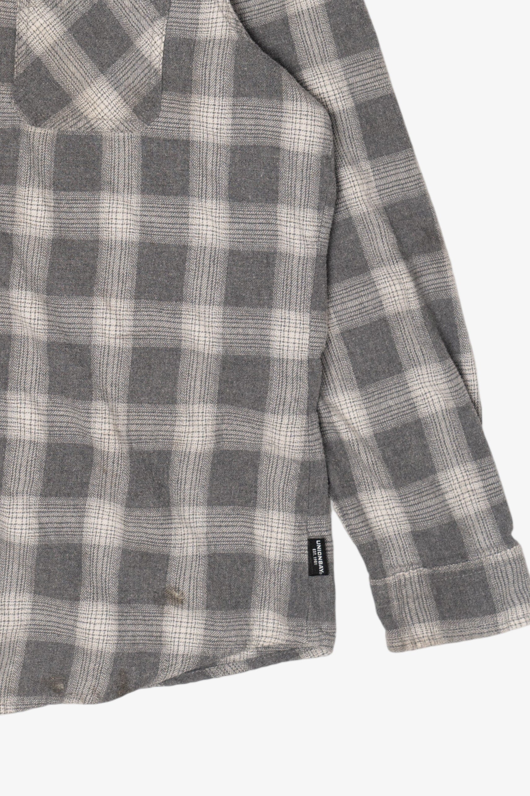Gray Union Bay Hooded Flannel Shirt (2010s)