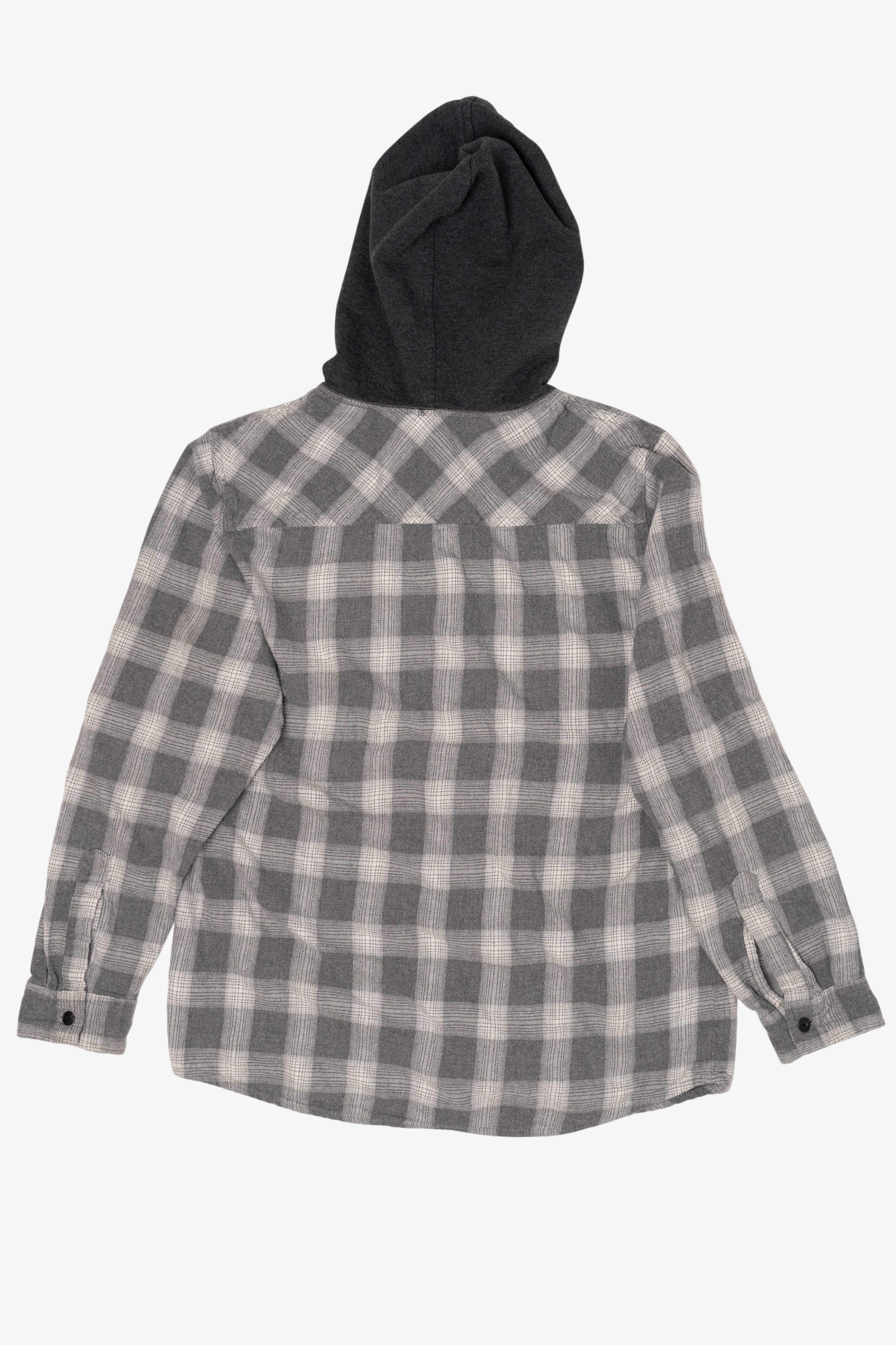 Gray Union Bay Hooded Flannel Shirt (2010s)