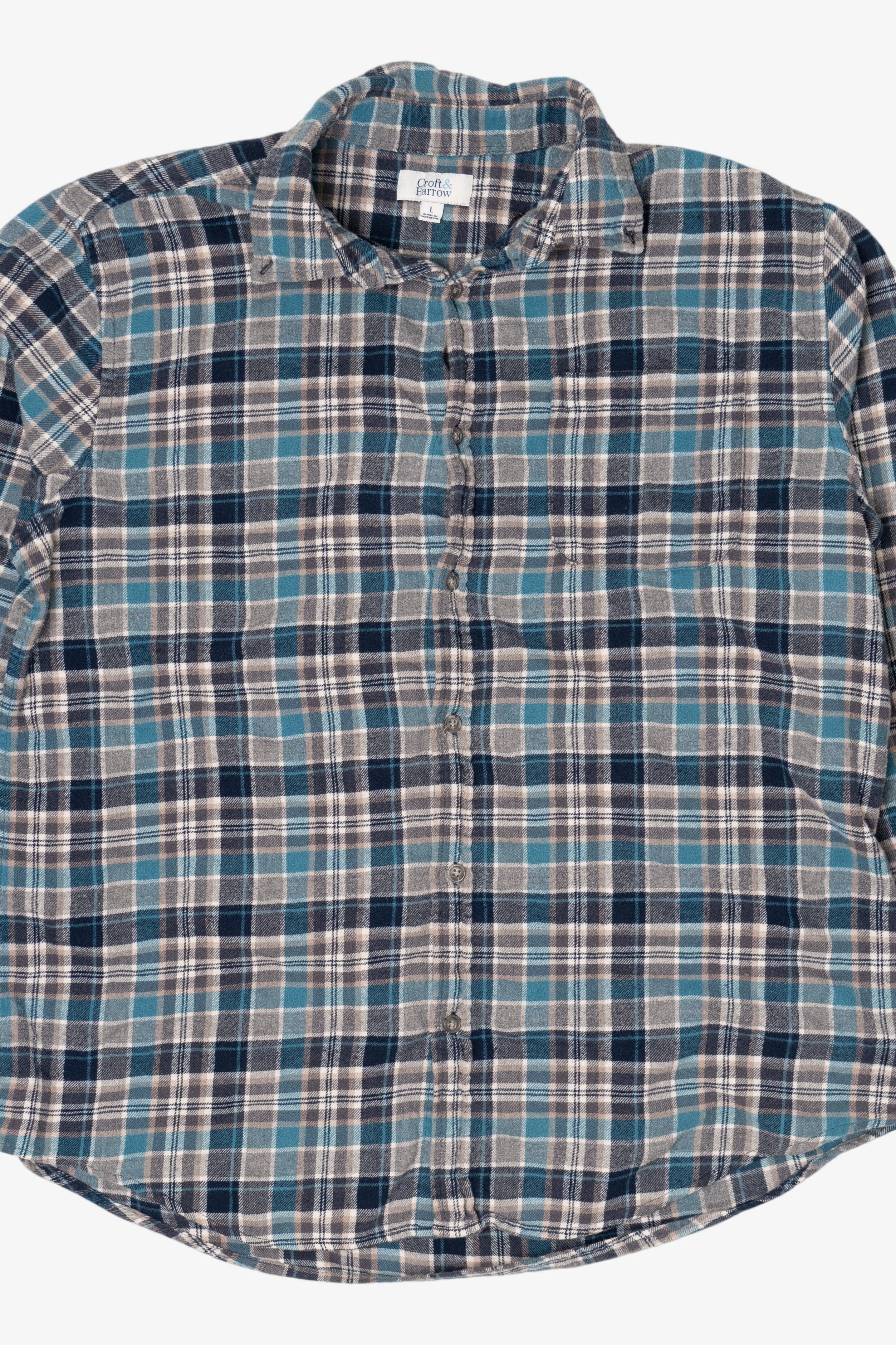 Blue Croft & Barrow Flannel Shirt (2010s)