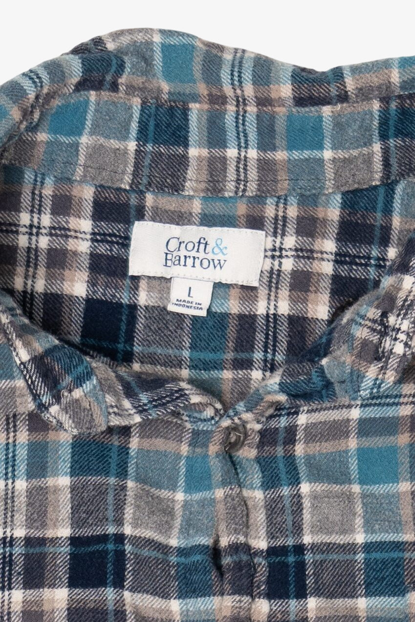 Blue Croft & Barrow Flannel Shirt (2010s)