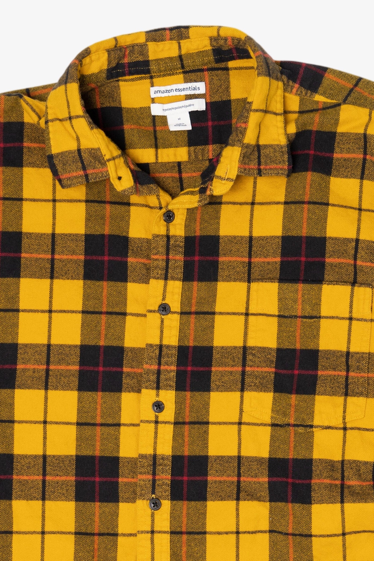 Yellow Amazon Essentials Flannel Shirt (2010s)