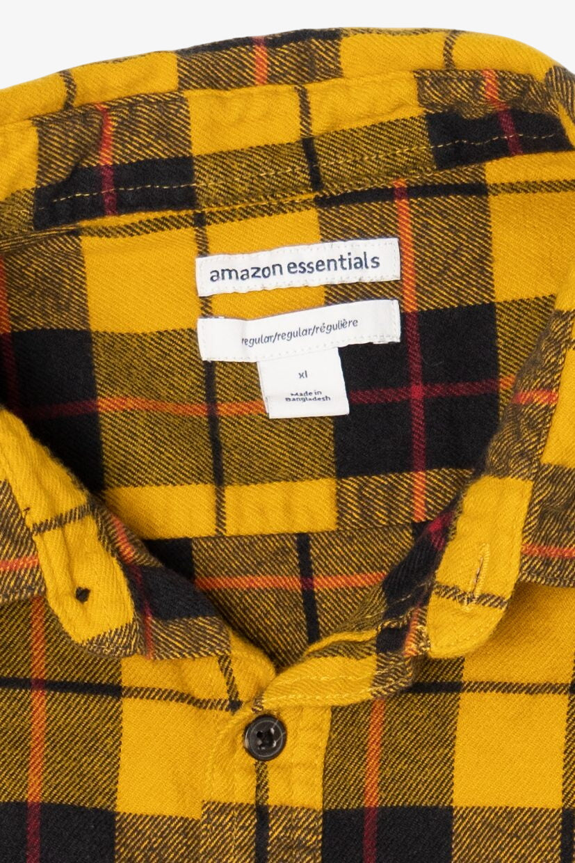 Yellow Amazon Essentials Flannel Shirt (2010s)