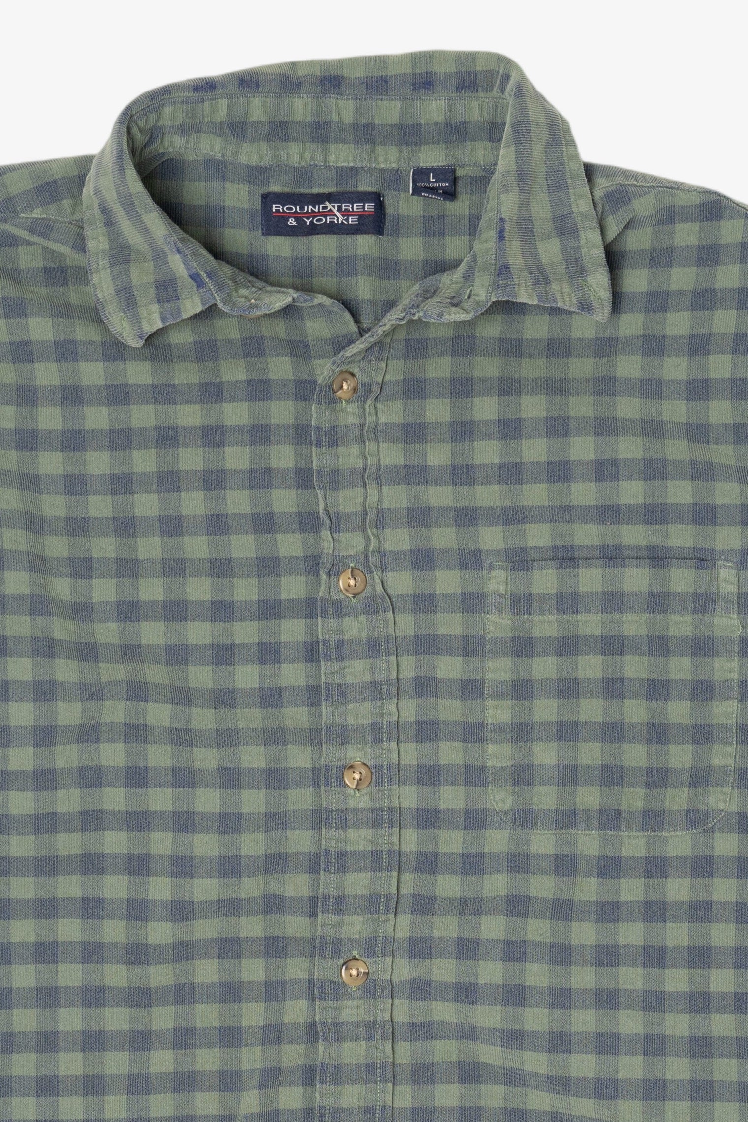 Green Roundtree & Yorke Flannel Shirt (2010s)
