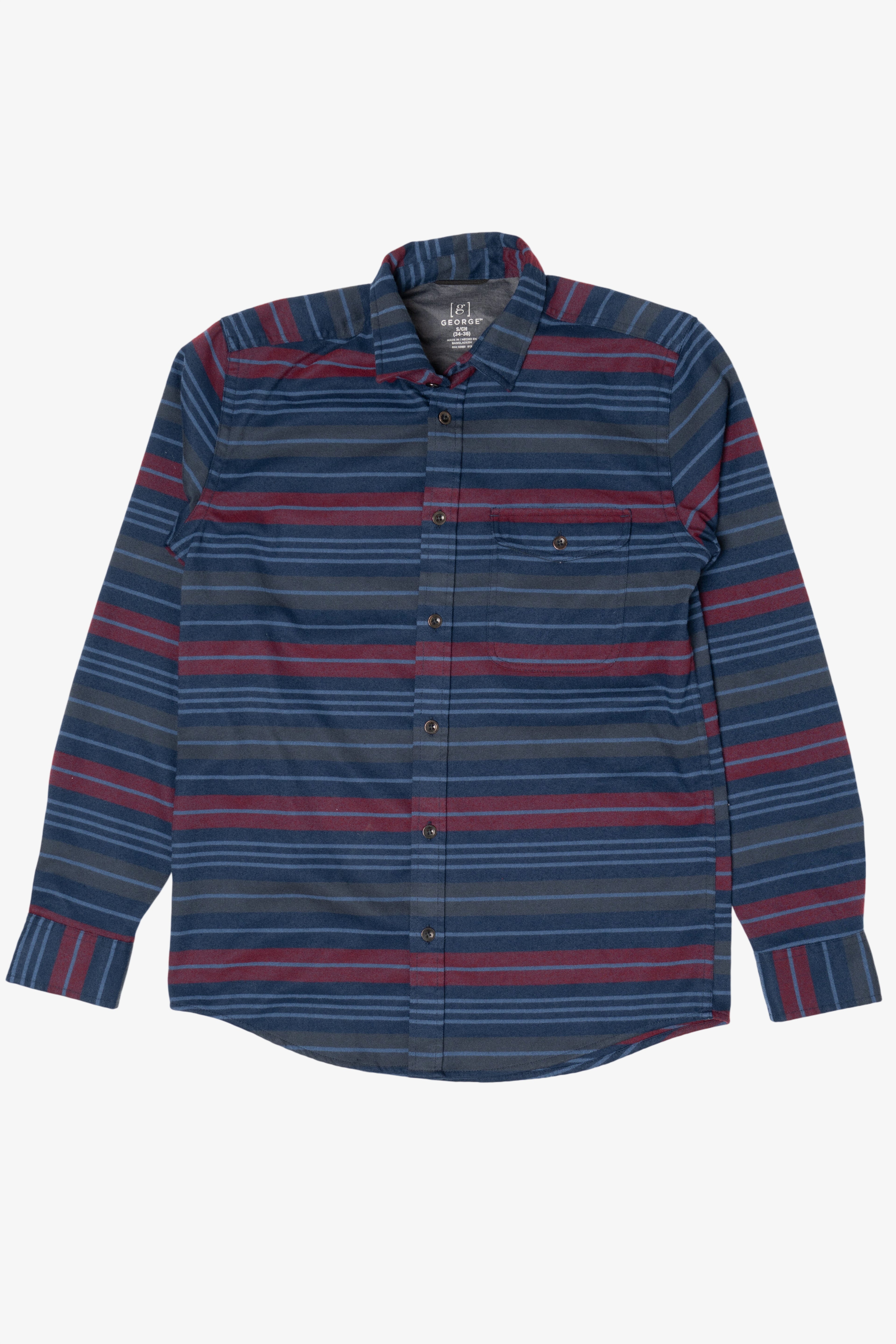 Blue Striped George Flannel Shirt (2010s)