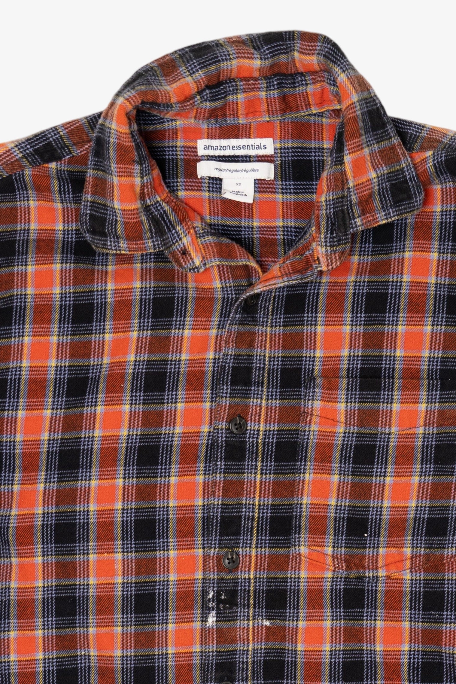 Orange Amazon Essentials Flannel Shirt (2010s)