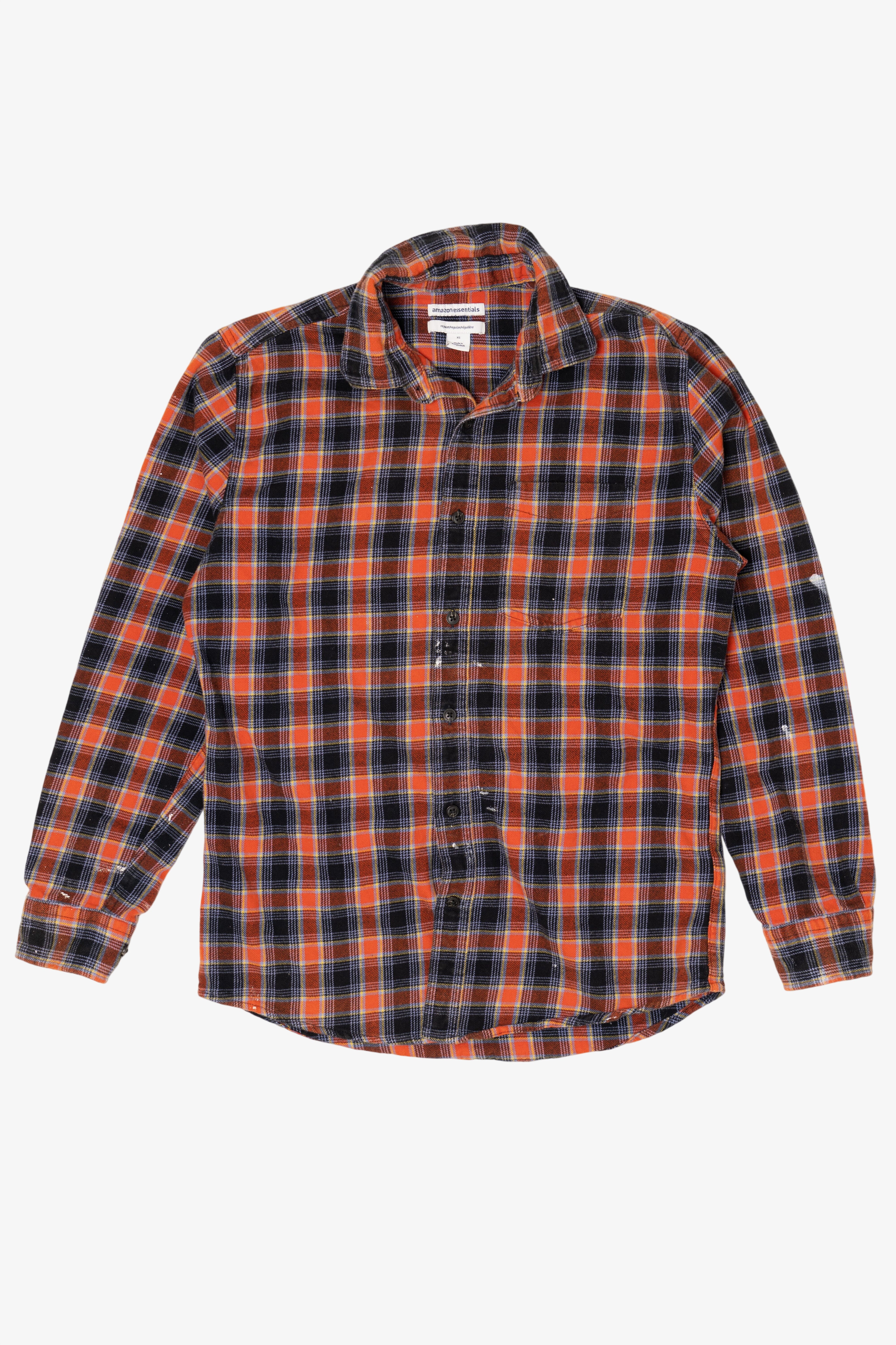 Orange Amazon Essentials Flannel Shirt (2010s)