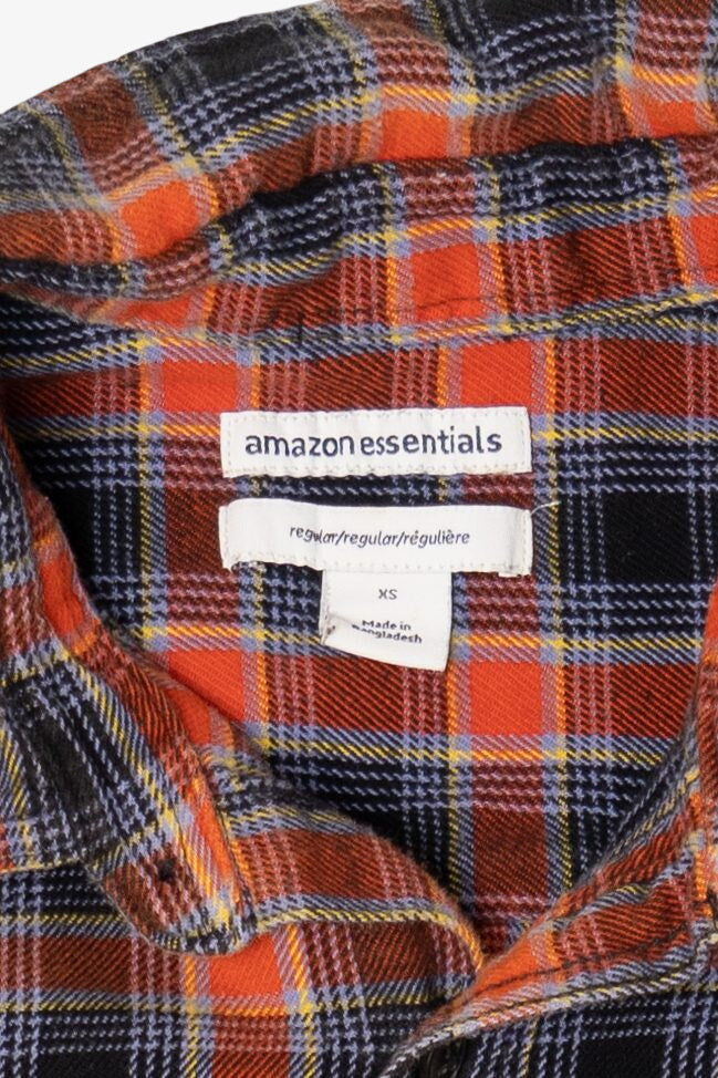 Orange Amazon Essentials Flannel Shirt (2010s)