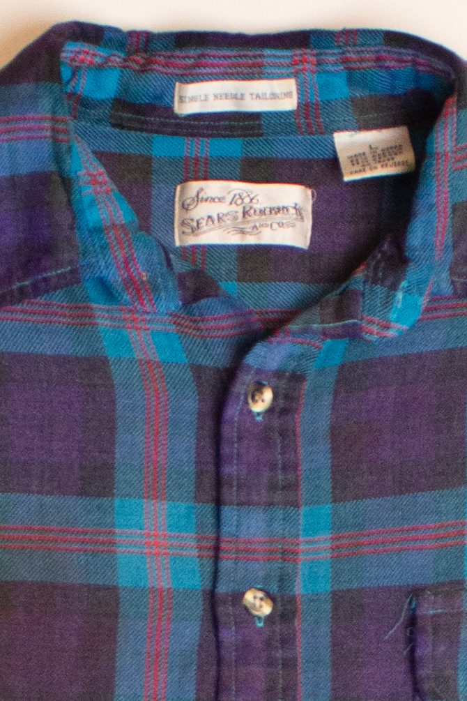 Vintage Purple Sears Flannel Shirt (1990s)