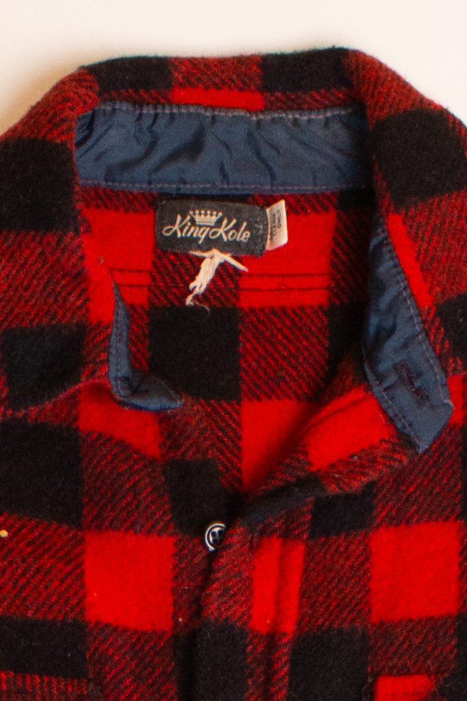 Vintage King Kole Buffalo Plaid Flannel Shirt (1950s)