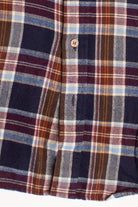 Vintage Sears Navy & Maroon Flannel Shirt (1980s)