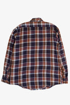 Vintage Sears Navy & Maroon Flannel Shirt (1980s)