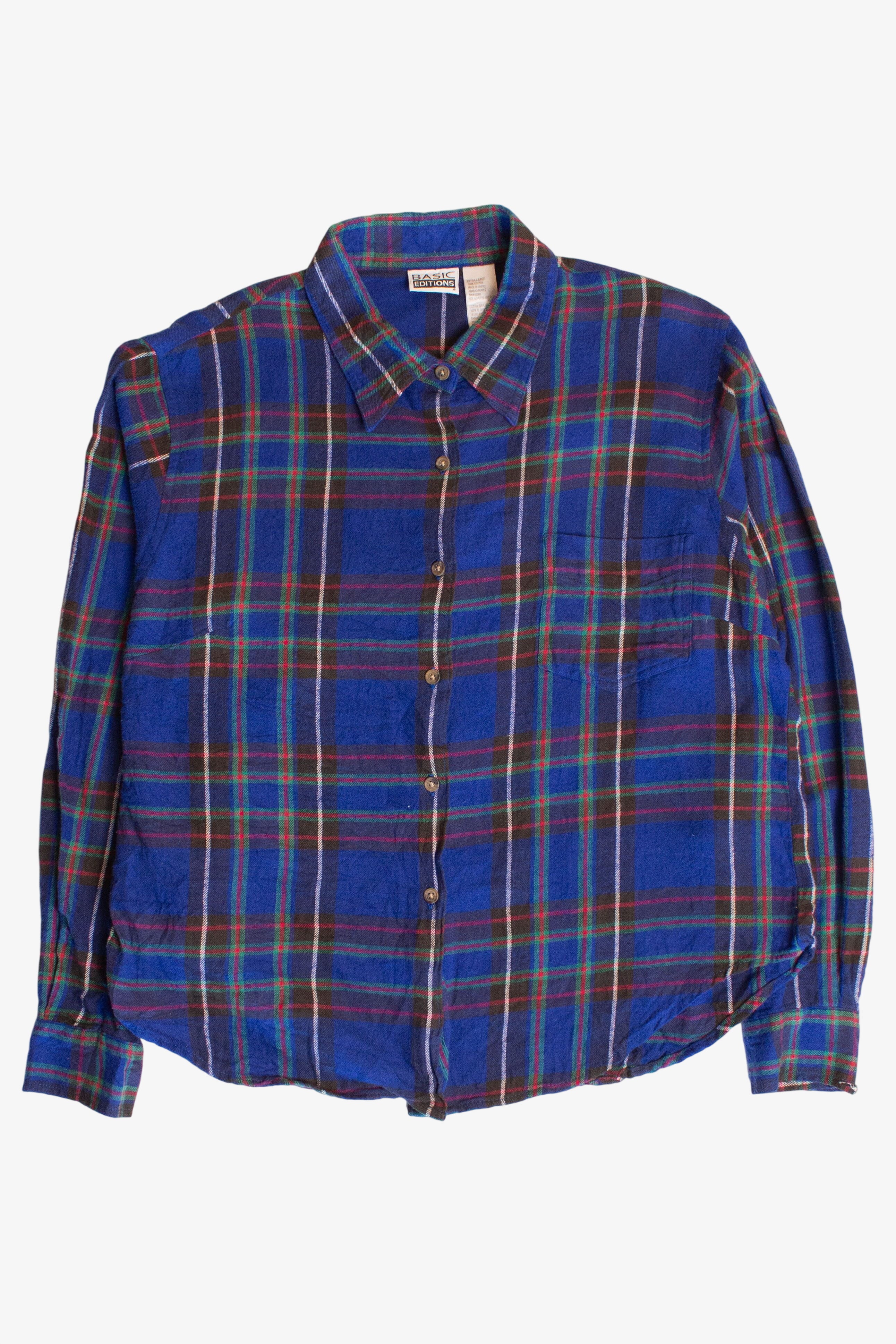 Blue Basic Editions Flannel Shirt (2000s)