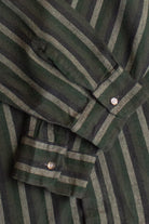 Vintage Green Striped Flannel Shirt (1990s)