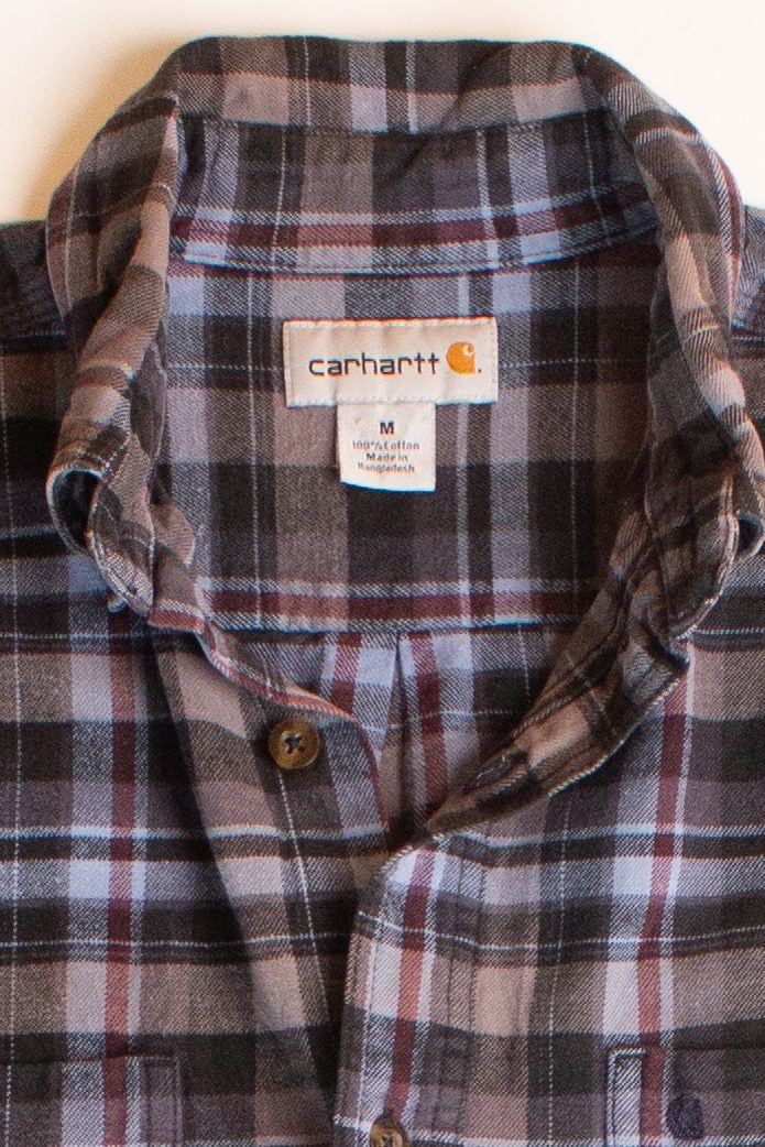 Vintage Blue & Gray Carhartt Flannel Shirt (2000s)