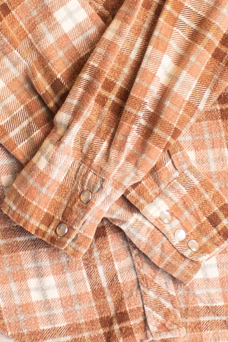 Vintage Border Town Pearl Snap Flannel Shirt (1980s)