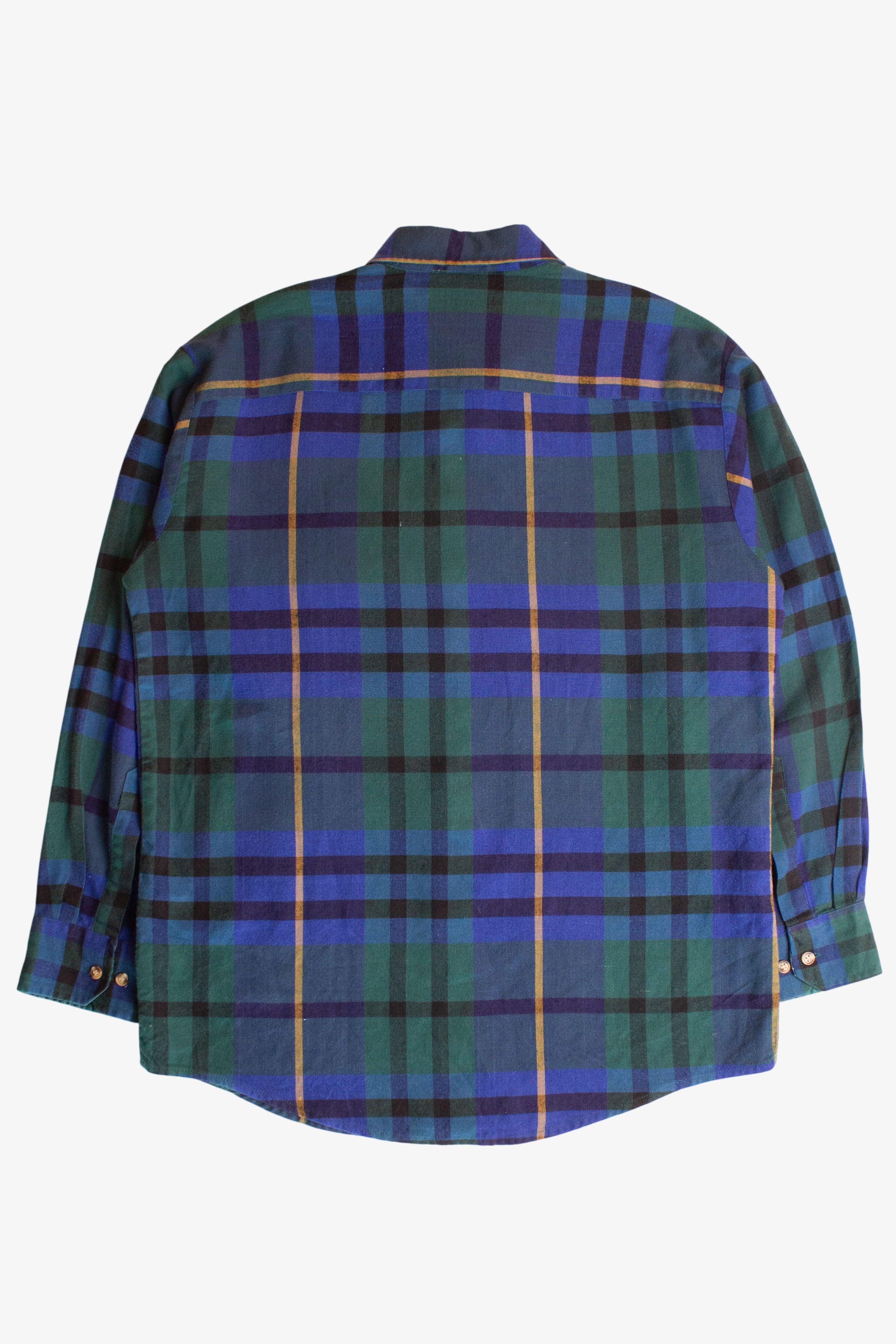 Vintage Blue & Green Flannel Shirt (1990s)