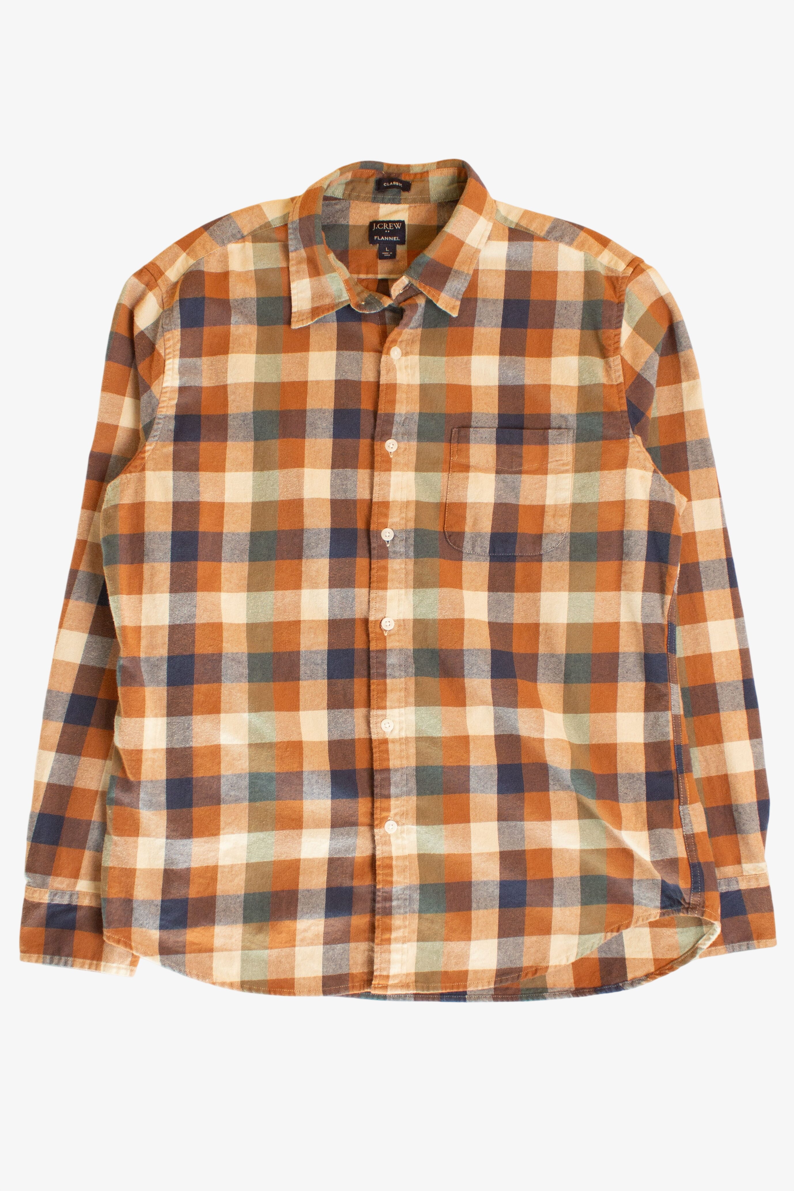 Burnt Orange J. Crew Flannel Shirt (2010s)
