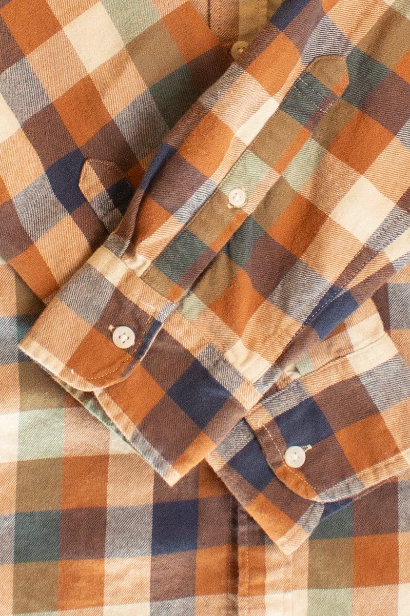 Burnt Orange J. Crew Flannel Shirt (2010s)